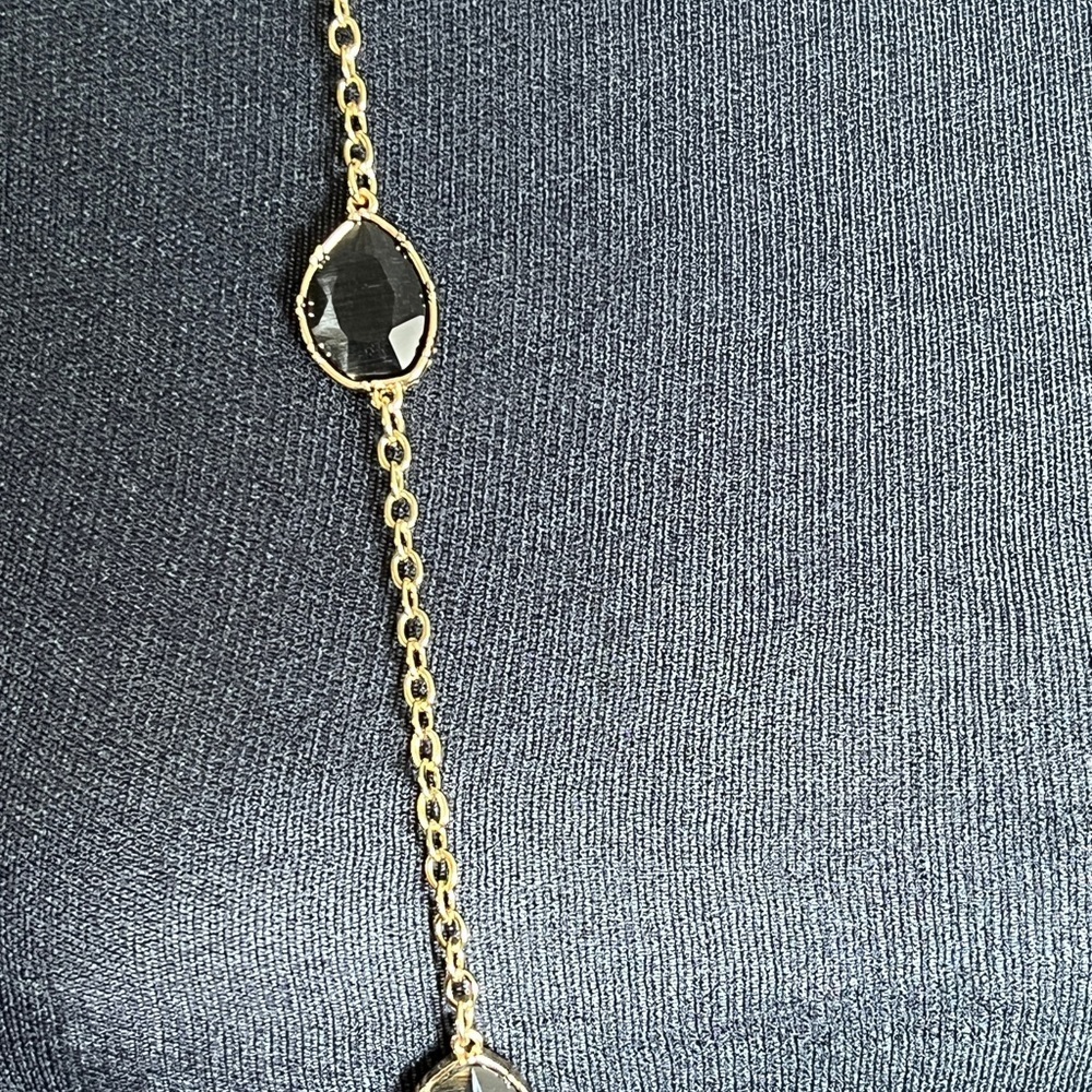 Nordstrom Gold and Black Necklace with Elegant Accents - Picture 2 of 4